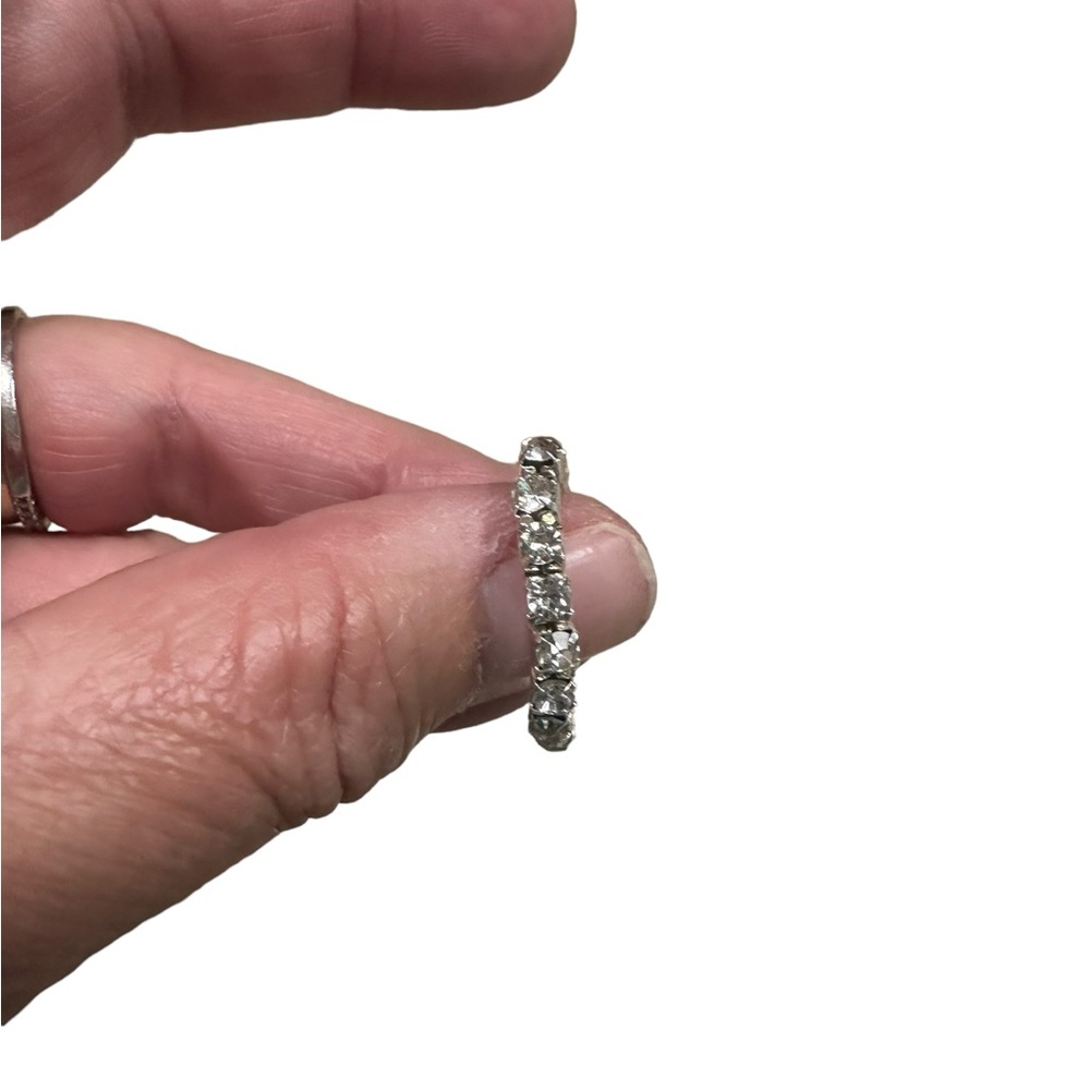Flexible Diamond Rhinestone Band Ring - Picture 6 of 6